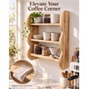 100% Solid Wood 3-Tier Wall Shelf, Rustic Pine, Caramel Finish