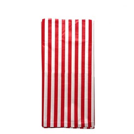oocc 2 Pcs Disposable Table Cover Striped Plastic Tablecloth Thickened Rectangle Tablecover for Kitchen Picnic Wedding Birthday Party Baby Shower Catering Events, 54"x108" (Red Stripe)