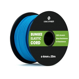 Kamu Synber Bungee Cord 4mm x 20m Elastic Shock Cord Bungee Rope for Tarpaulin, Kayak, Tie Down, Camping | Blue