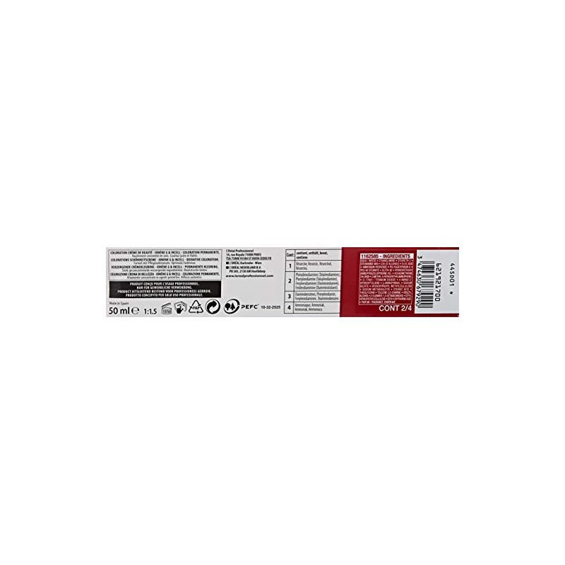 L'Oreal Professional Majirouge Carmilane, No. C6.66 Dark Red Blonde, 1.7