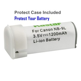 Kastar 4-Pack NB-9L Battery and LCD AC Charger Compatible with Canon NB-9L NB9L, NB-9LH NB9LH Battery, Canon CB-2LB, CB-2LBE Charger, Canon Powershot SD4500 is, IXUS 1000 HS, IXY 50S Digital Camera
