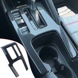 Console Gear Shifter Panel Cover,for Acura Integra 2023 2024 2025 - ABS Carbon Fiber Sport Style Console Gear Shifter Panel Cover Accessories(Not fit to Manual Model)