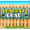 Congrats Grad Banner 13 oz | Non-Fabric | Heavy-Duty Vinyl