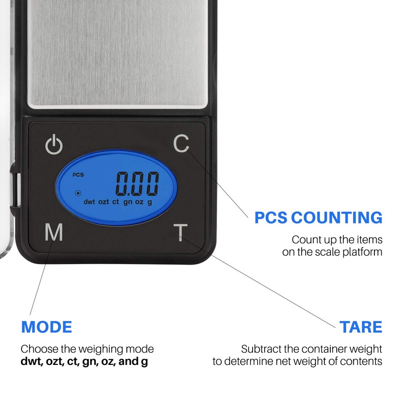 Smart Weigh ZIP600 Ultra Slim Digital Pocket Scale 600g by