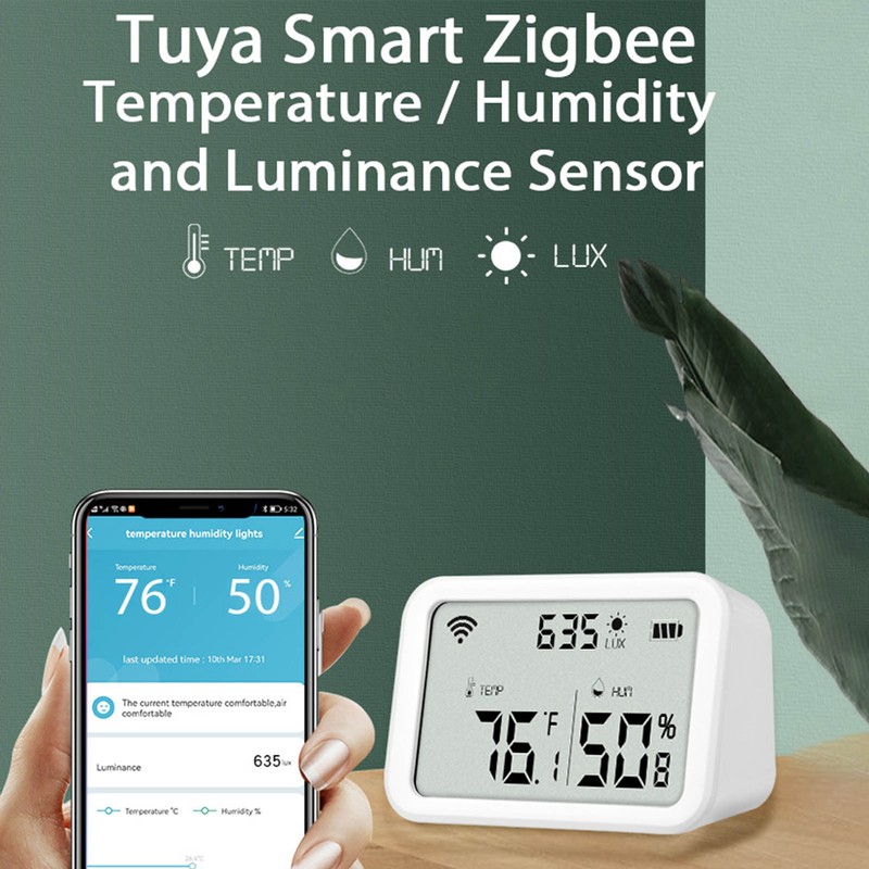 WiFi Smart Thermometer Hygrometer Indoor Wireless Temperature Humidity Sensor with