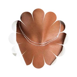 Yheakne Boho Layered Chain Necklace Silver Minimalist Choker Necklace Simple Chic Modern Necklace Jewelry for Women and Girls (Silver)