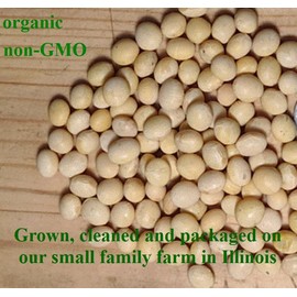 Organic Soybeans- nonGMO, 5 lbs., Farmer Direct, Identity Preseved, Dry Soybeans for Tofu and Soymilk.
