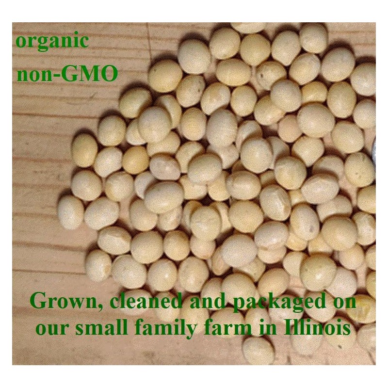 Organic Soybeans- nonGMO, 5 lbs., Farmer Direct, Identity Preseved, Dry