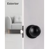 Lanwandeng Matte Black Passage Keyless Door Knobs for Closet/Hall/Conference Room,
