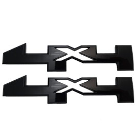 YUNSHE 2pcs 4 x 4 Emblem 4x4 Door Badge 3D Raised Decals 1500 2500Hd 3500Hd (Matt Black)