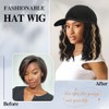 CHRSHN Peluca De Sombrero Para Mujer, Gorra De Béisbol Con