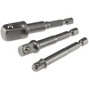 ChiliTec Socket Wrench Adapter Set 3-Piece Hexagonal to Square Socket