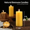 Natural Beeswax Pillar Candles,140 Hours Long Burning Pure Beeswax Candles