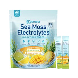 Sea Moss Electrolytes Powder Packets, Zero Sugar Hydration Drink Mix