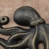 Bronze Octopus Coat Hook with 6 Tentacle Hooks Cast Iron