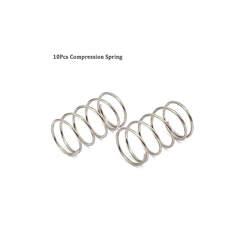 TOP-VIGOR 10Pcs Compression Spring, 15mm OD,1mm Wire Size,25mm Free Length