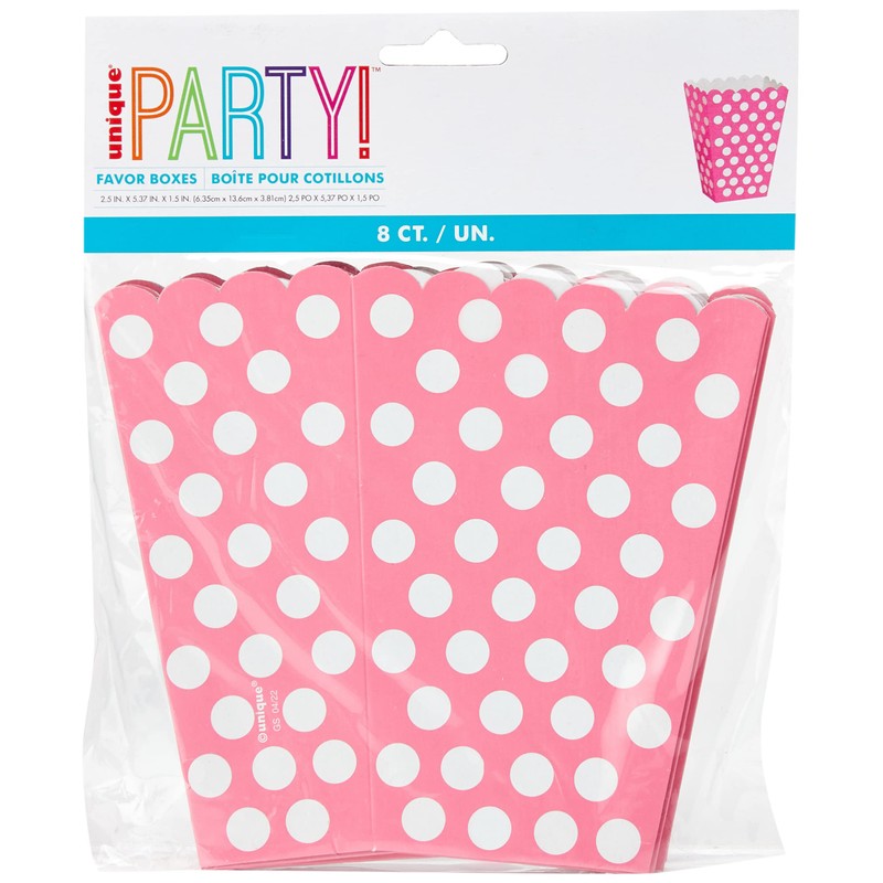 Unique Party 59295 - Hot Pink Polka Dot Popcorn Treat