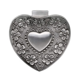 SUMNACON Metal Trinket Storage Box Antique Jewellery Storage Case Heart Shape Small Storage Box for Ring Necklaces Earrings Trinket Keepsake Display Organizer