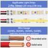 SIOKUY 20 PCS 2-Pin 10mm Solderless LED Strip Connectors, Reliable