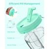 AMOOS Cute Pill Dispenser with 7 Large Compartments, Portable Pill