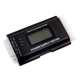 POFET Computer PC Power Supply Tester 1.8 Inch LCD Screen, 20/24 4/6/8 Pin 4.6 cm LCD Computer PC Power Supply Tester for ATX ITX IDE HDD SATA BYI