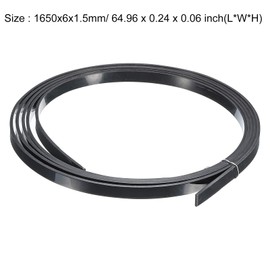 MECCANIXITY Plastic Binding Purfling Strip 1650x6x1.5mm Guitar Binding Edge Trim for Acoustic Classical Guitar Black 1 Pack