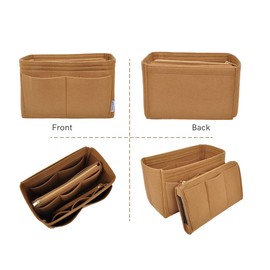 Vercord Felt Organizer Insert For Purse Handbag Tote Bag In Bag Inside Shaper Divider Neo Coffee Medium