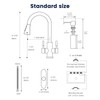 DAYONE 2 Handle Kitchen Faucet with Soap Dispenser, Two-Handle Kitchen