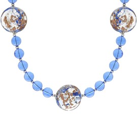 Venetiaurum - Halskette mit Steinen aus originalem Muranoglas und 925er Silber - Schmuck “Made in Italy” zertifiziert
