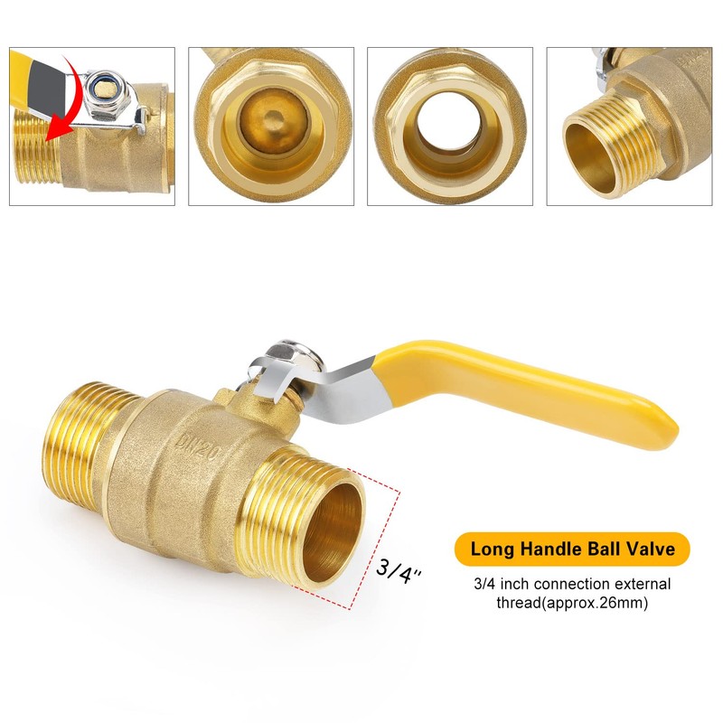 Drado IBC Brass Ball Valve S60 x 6 3/4 Inch