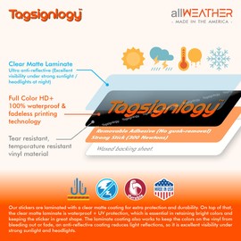 Caution Automatic Door/Driver Will Open/DO NOT Touch/Pull - Waterproof Safety Sign for Van Taxi Car Service SUV Auto Rear Hatch Trunk Tailgate Handle Window Vinyl Stickers (4 pcs) 4.00" x 5.00"