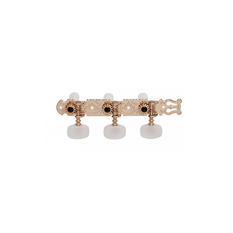 Gotoh Classical Tuners with white pearloid buttons, mounting screws included