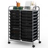 SILKYDRY 20-Drawer Rolling Storage Cart, Art Cart Organizer on Wheels,