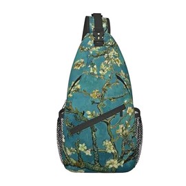 Van Gogh Shoulder Sling Bag Polyester (Almond Blossoms)