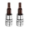 sourcing map 2pcs 5/32" Hex Bit Socket 1/4" Square Drive