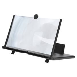 Universal 12in Phone Screen Magnifier Folding Display Magnifying Amplifier 3D EffectBlack