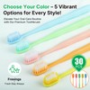 Fresings 30 Pack Bulk Disposable Toothbrushes - Individually Wrapped Soft