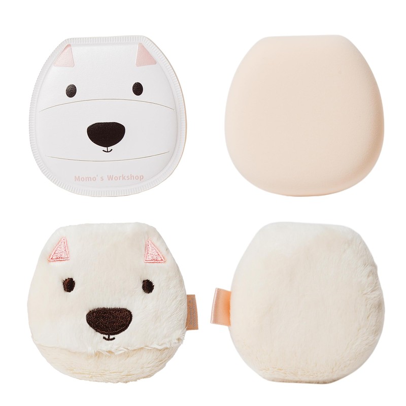 Momo's Workshop Cute Makeup Puff Set, Makeup Sponge + Powder