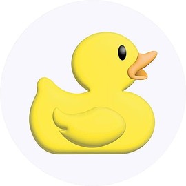 24 x 40mm Round 'Rubber Duck' Stickers (SK00056848)