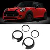 4pcs Carbon Fiber Style Door Midrange Speaker Cover Trims for