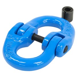 Mytee Products (4 Pack Grade 100 3/8" Forged Alloy Steel Hammerlock Coupling Link - Blue, 8800 lbs Working Load Limit | Heavy Duty G100 Connecting HammerLink