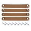 sourcing map 4 Pcs Leather Drawer Pulls, Kitchen and Wardrobe