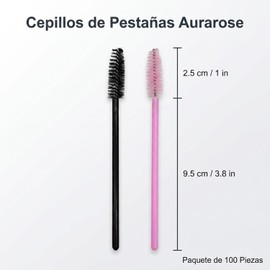 100Pzs Cepillo Para Pestañas y Cejas Desechables, Desechables Cepillos Pestaña Kit, Aplicadores de Maquillaje Portátil, brocha para cejas pincel,Extension de Pestaña,Glitter,Alargamiento pestañas para Extensiones de Pestañas y Lifting