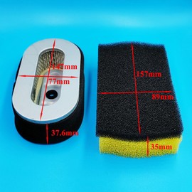 3Pcs Air Filters for Multiquip Tamper Mikasa MTX50 MTX60 MTX70 MTX80 MTX90 Replace 3660-10080 3660-10070