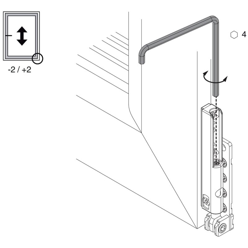 Maco Multi-Matic/Multi-Trend Corner Bearing 100 kg Consisting of 206802 and