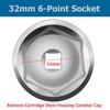 WINTOWIN 1 ¼" Low Profile Oil Filter Wrench Socket for
