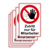 Strobo Zutritt nur für Mitarbeiter Sign, 20 x 30 cm,
