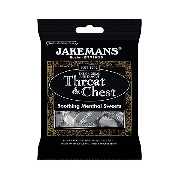Jakemans Throat and Chest Menthol Sweets, 100g