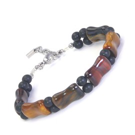 Men's Tiger Eye Crystal Bracelets, HASKARE Natural Tiger Eye Bracelet Multicolored Men Beads Bracelet Healing Crystal Gemstone Durable Wire Beaded Bracelet Unique Gifts for Balance Luck Prosperity