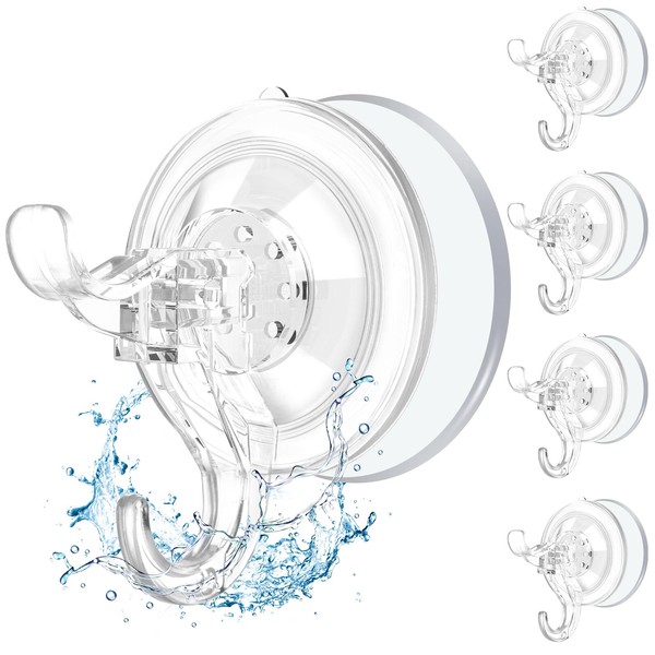 AENTGIU Suction Cup Hooks, 5 Pack Wreath Hangers for Front